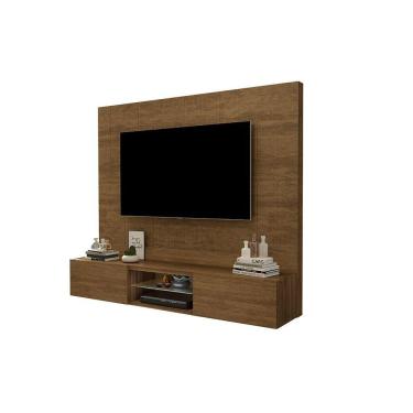 Imagem de Painel para TV 75" com Nichos Conquest Malbec - Luapa