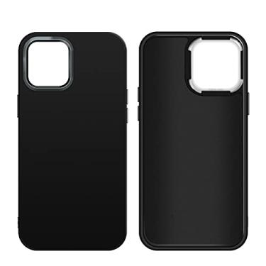 Imagem de Capa de silicone líquido macio de luxo para iPhone 13 12 11 Pro Max XR XR XS 8 7 Plus SE 2020 armadura grossa, preta, para iPhone13 Pro Max