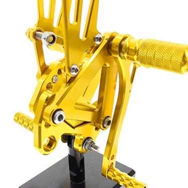 Imagem de Conjunto de descansos de pé traseiros para pés Krace Rearsets com pedais para câmbio de pé adequado para Honda Suzuki Yamaha KawasakiKrace Kawasaki Ninja ZX6R ZX9R 1999-2002 ZZR600 05-08 KX-JT-ZX6R-9802