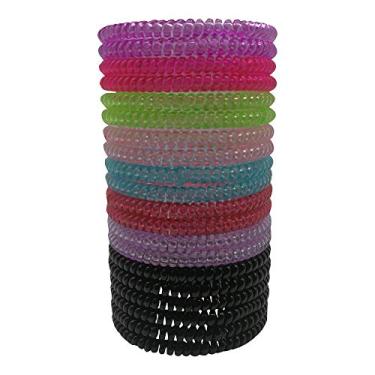 Imagem de SUNFANI 20 peças de laços de cabelo em espiral fina bobina de plástico laços de cabelo suporte de rabo de cavalo cabo de telefone laços de cabelo elásticos acessórios para mulheres meninas