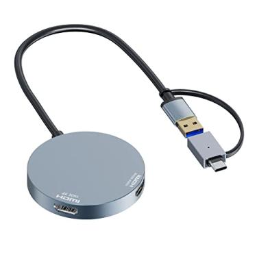 Imagem de Adaptador de exibição USB C para HDMI duplo, estação de ancoragem USB 3.0 da FOINNEX, dois monitores compatíveis com MacBook M1, conversor de vídeo 4K @ 60Hz, adaptador de estação de ancoragem para laptop Windows 10/8/7, Mac OS