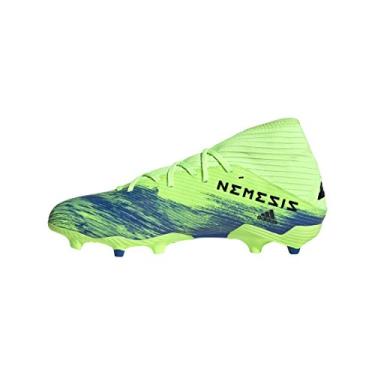 Imagem de adidas Tênis de futebol masculino Nemeziz 19.3 Firm Ground, Verde sinal/preto/azul royal, 38