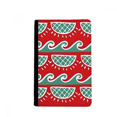 Imagem de Wave Mexico Totems Civilização Antiga Porta Passaporte Notecase Burse Carteira Capa Cartão Bolsa, Multicolor