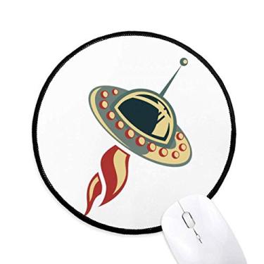 Imagem de DIYthinker Universo Alien Monster UFO Mouse Pad Desktop Office Tapete redondo para computador