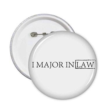Imagem de Citação I Major in Law Art Deco Presente Alfinetes Moda Emblema Botão Decoração Acessório 5 peças