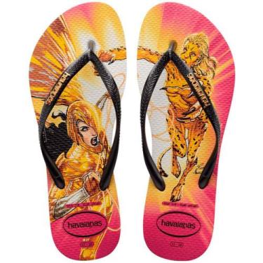 Imagem de Chinelo Havaianas Slim Heroínas Bege Palha / Cinza