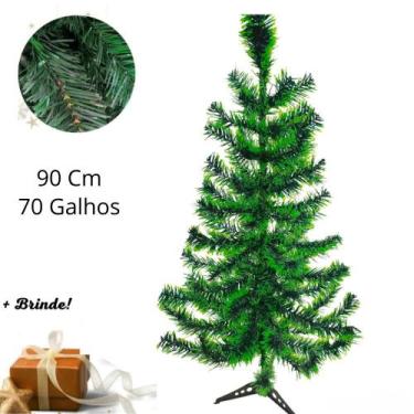 Imagem de Árvore De Natal 90 Cm 70 Galhos Cheios Pinheirinho Natalino - Atacado