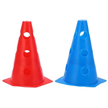 Imagem de Hidyliu Cones de Trânsito de Plástico Colorido Cones de Trânsito Pilões Obstáculos Esportes Cones Patinação para Esportes, Futebol, Jogos Infantis, Treinamento de Cães 23 cm
