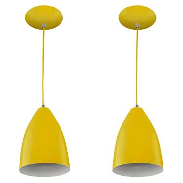 Imagem de Kit 2 Pendentes Vegas Premium Gourmet em Aluminio Amarelo