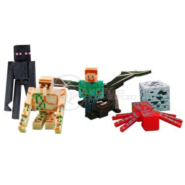 Kit bonecos minecraft steve aramdura creeper alex blocos de montar -  Brinquedos de Montar e Desmontar - Magazine Luiza