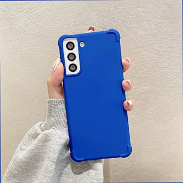 Imagem de Estojo macio à prova de choque fosco simples para Samsung Galaxy S20 S21 S22 Plus Ultra FE Note20 Ultra Silicone TPU Capa traseira, BU, para S21 FE