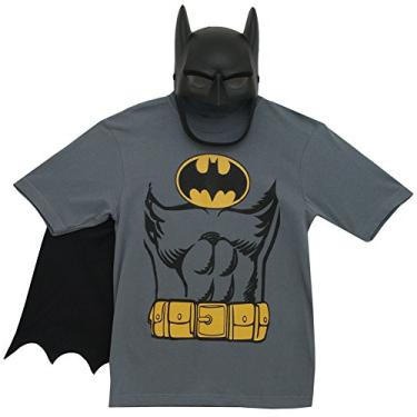 Imagem de Batman DC Comics capa e m scara fantasia camiseta juvenil