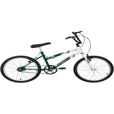 Imagem de Bicicleta Ultra Bikes Bicolor Aro 20 Reforçada Freio V-Brake Infantil Juvenil Verde/Branco