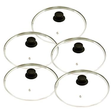 Imagem de Jogo 5 Tampas Avulsas de Vidro 16/17 cm Para Panelas