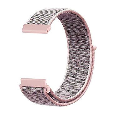 Imagem de Pulseiras nsmart_store compatíveis com Amazfit GTR 42MM / GTS/GTS 2 / GTS 2e / GTS 2 mini/GTS 3 / GTS 4 mini (Rosa em nylon)