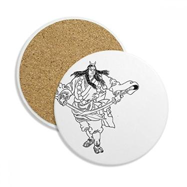 Imagem de Masterpiece The Romance Caneca de porta-copos chinesa Wusong com proteção de mesa, pedra absorvente