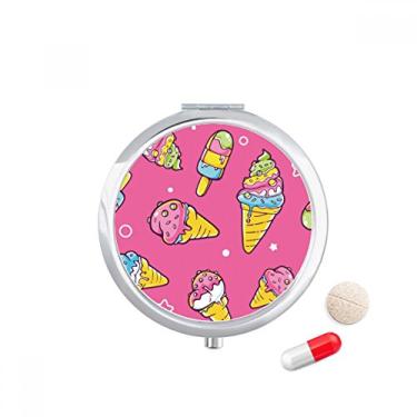 Imagem de Caixa de comprimidos de sorvete Star Pink Sugar picolé com compartimento para armazenamento de remédios