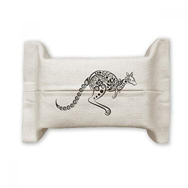 Imagem de Bolsa de linho de algodão com ilustração de esqueleto Canguru sabor Austrália