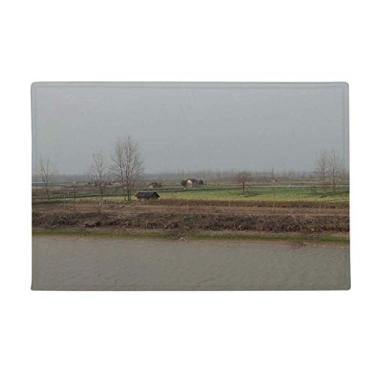 Imagem de DIYthinker Tapete para fotografia de casa de cenário de outono, antiderrapante, porta de cozinha de banheiro, 40,64 x 60,96 cm