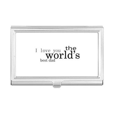 Imagem de Love World's Best Dad Festival Citação Porta-cartões de visita Carteira de bolso