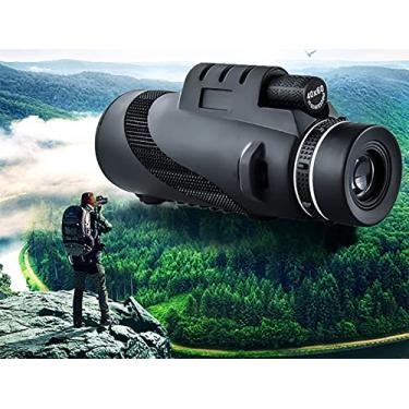 Imagem de 40x60 HD Super Telephoto Zoom Telescópio monocular portátil à prova d'água para viagem na praia Observação de pássaros, acampamento, caminhada, preto
