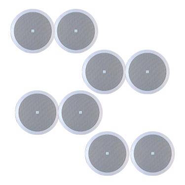 Imagem de Kit 8 Arandelas JBL 6CO2R Redonda Branca - 50 Watts RMS