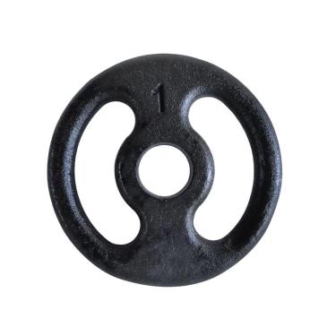 Imagem de Anilha Ferro Fundido Pintada Fitness Academia 1,0 Kg