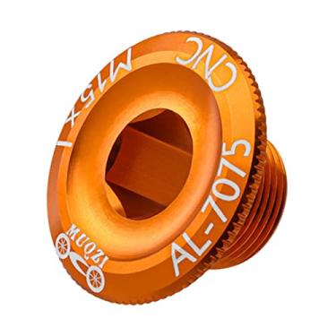 Imagem de s de pedaleira de liga de alumínio, capa de braço de de bicicleta, de pedaleira durável, de fixação de, laranja