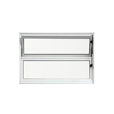 Imagem de Vitro Basculante Alumínio Branco Brilhante 40X60 Com Vidro