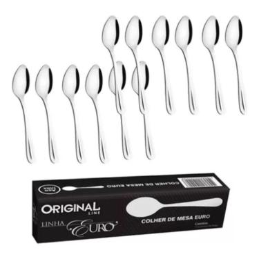 Imagem de Jogo De Colheres de Mesa Inox 12 Pçs Euro - Talheres