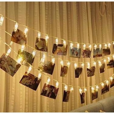 Imagem de Varal Luminoso Led Cordão 3 M Pregador 20 Prendedores Pregadores para Foto