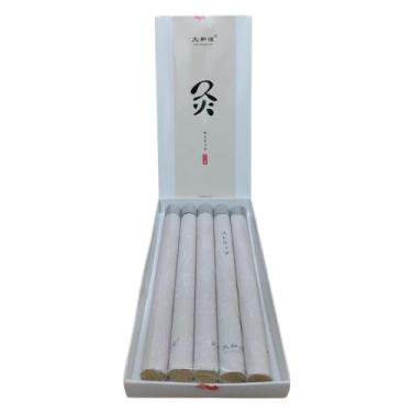 Imagem de Moxa Bastão Lã Japonesa Ouro Artemísia para Acupuntura c/5 Dragon