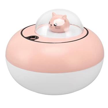 Imagem de Umidificador, silencioso mini umidificador de mesa bonito escultura de gato portátil traz felicidade para casa (rosa)