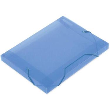 Imagem de Pasta Aba Elastica Plastica Oficio 30mm Azul Soft - Polibras