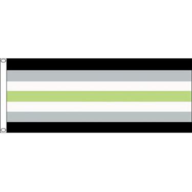 Imagem de Bandeira de orgulho de agendas AZ bandeira de 7,62 x 1,52 m - Gênero - Bandeiras não binárias 90 x 150 cm - Bandeira de 1,52 m x 1,52 m