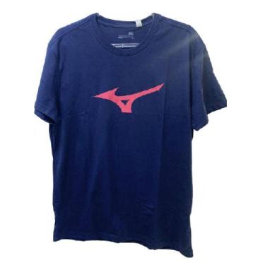 Imagem de Camiseta Mizuno Basic Big Logo Masculina - Azul/ Vermelho