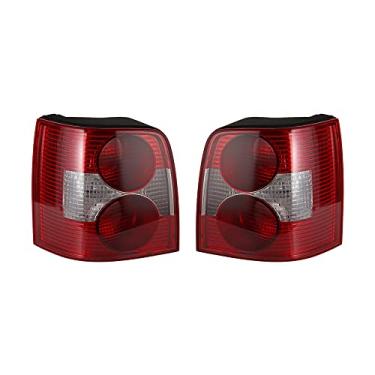 Imagem de Astra Depot Lâmpada de freio de luz traseira de lente transparente com invólucro vermelho compatível com VW Passat B5 B5.5 2001-2005 Variant Wagon, conjunto de par esquerdo + direito