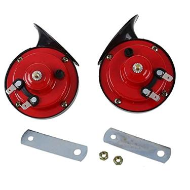 Imagem de Buzina de ar super alta 110DB 12V Super buzina de trem buzina elétrica de caracol motocicleta buzina de ar som de fuga para motocicleta barco acessórios de carro kit de buzinas de trem (cor: 2 peças)