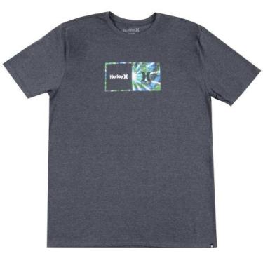Imagem de Camiseta Hurley Silk Oversize Effect Masculina Preto Mescla