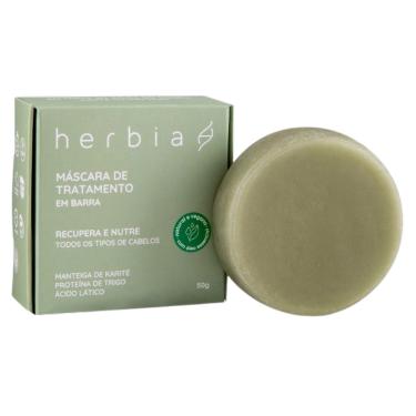 Imagem de Kit 2X: Máscara Capilar em Barra para Todos os Tipos de Cabelo Herbia 50g