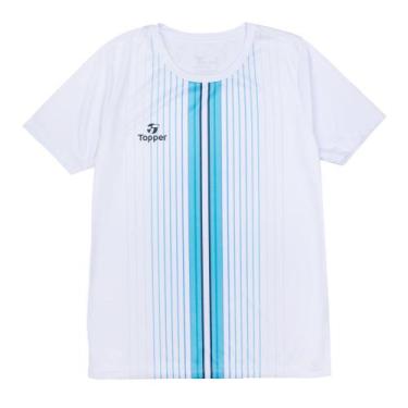 Imagem de Camiseta Feminina Topper Stripes Branco/Azul