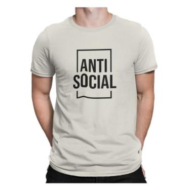 Imagem de Camiseta Camisa Anti Social Masculina Off White - Liga Fashion