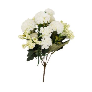Imagem de Arranjo Mini Hortênsias Artificiais Brancas