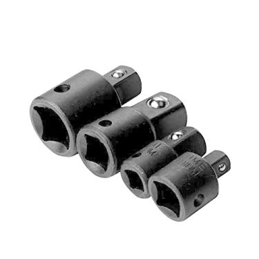 Imagem de Adaptador de soquete de impacto, 4 unidades, redutor de 1/4 pol. 3/8 pol. 1/2 pol., conversões de driver de impacto, driver de porca de energia de aço para furadeira elétrica
