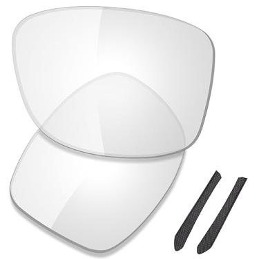 Imagem de Saucer Lentes de substituição premium para óculos de sol Oakley Jupiter Squared OO9135 High Defense - HD transparente, não polarizado