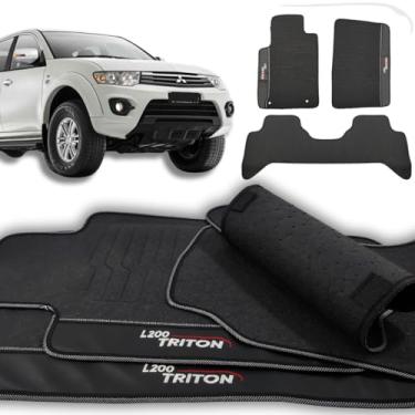 Imagem de Jogo de Tapetes Automotivos Emborrachados Para L200 Triton 2005 2006 2007 2008 2009 2010 2011 2012 2013 2014 2015 2016 2017-03 peças