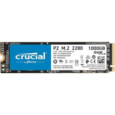 Imagem de Crucial SSD P2 1TB 3D NAND NVMe PCIe M.2 até 2400 MB/s - CT1000P2SSD8