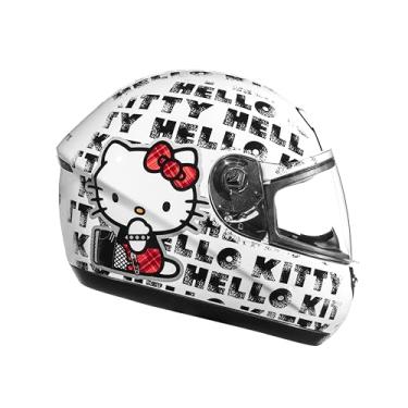 Imagem de Peels Capacete Fechado Moto Spike Hello Kitty Punk Branco/Preto 56