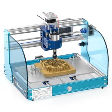 Imagem de SainSmart Genmitsu 3018-PROVer V2 fresadora CNC para iniciantes, kit de mini fresadora com Z-Probe, interruptores de limite, E-Stop, ideal para madeira, acrílico, MDF, plástico (sem controlador