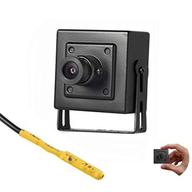 Imagem de Revotech Mini câmera IP POE interna com áudio, câmera de segurança P2P visualização remota HD 3MP CCTV vigilância por vídeo H.265/H.264 (I706-P-Audio Black)